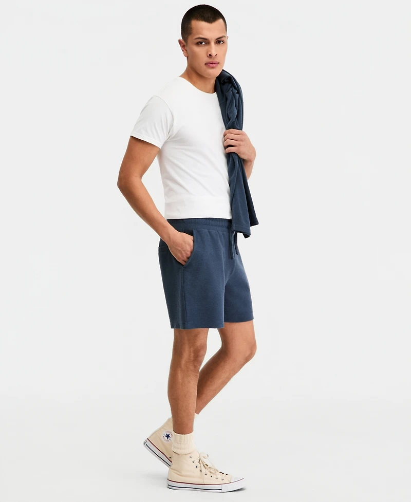 Sun + Stone Men's Cotton-Blend Terry 6" Pull-On Shorts, Macy's Exclusive