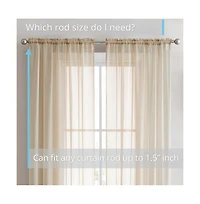 Hlc.me Essentials Sheer Voile Window Treatment Rod Pocket Curtain Panels