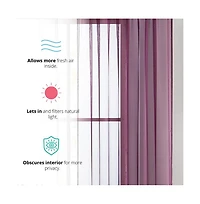 Hlc.me Essentials Sheer Voile Window Treatment Rod Pocket Curtain Panels