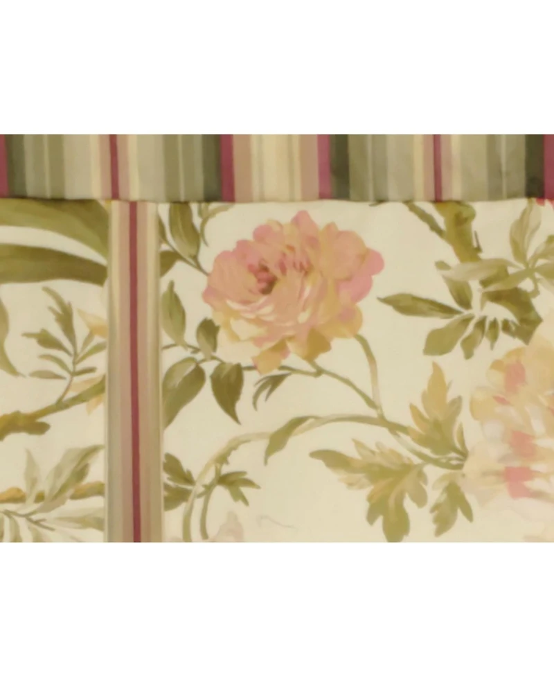 Rlf Home 3" Rod Pocket High Quality Fabric Casa di Fiori Pleated Valance for Windows 50" x 16" Cameo