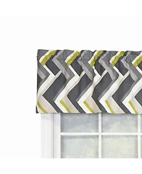 Rlf Home 100% Cotton High Quality Legit Tailored Window Valance with 1.5" Rod Pocket 50" W X 12" L Gray