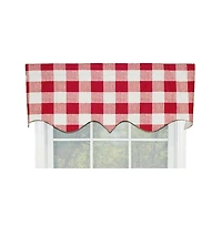 Rlf Home Grande Check Regal Style 3" Rod Pocket Valance 50" x 17