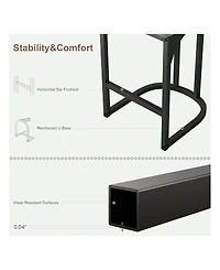 gaomon Home Bar Stools Set Of 2, Counter Height Bar Stools For Kitchen Counter, Island Chairs For Dining Table, Tall Barstools For Kitchen