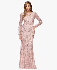 Xscape Women's Sequinned Embroidered Evening Gown