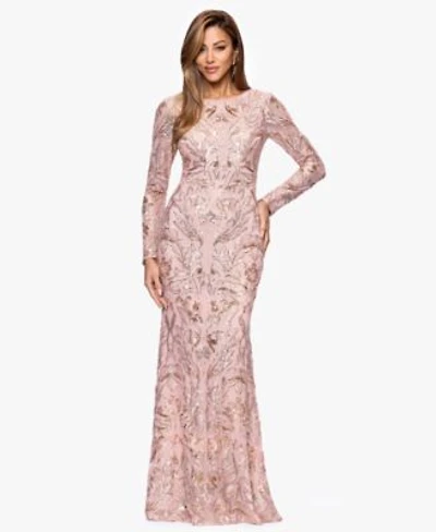 Xscape Womens Sequinned Embroidered Evening Gown