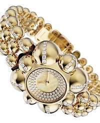 Jbw Women's Atmosphere Crystal Swiss Quartz 18k Gold-Plated Stainless Steel Watch, 30mm