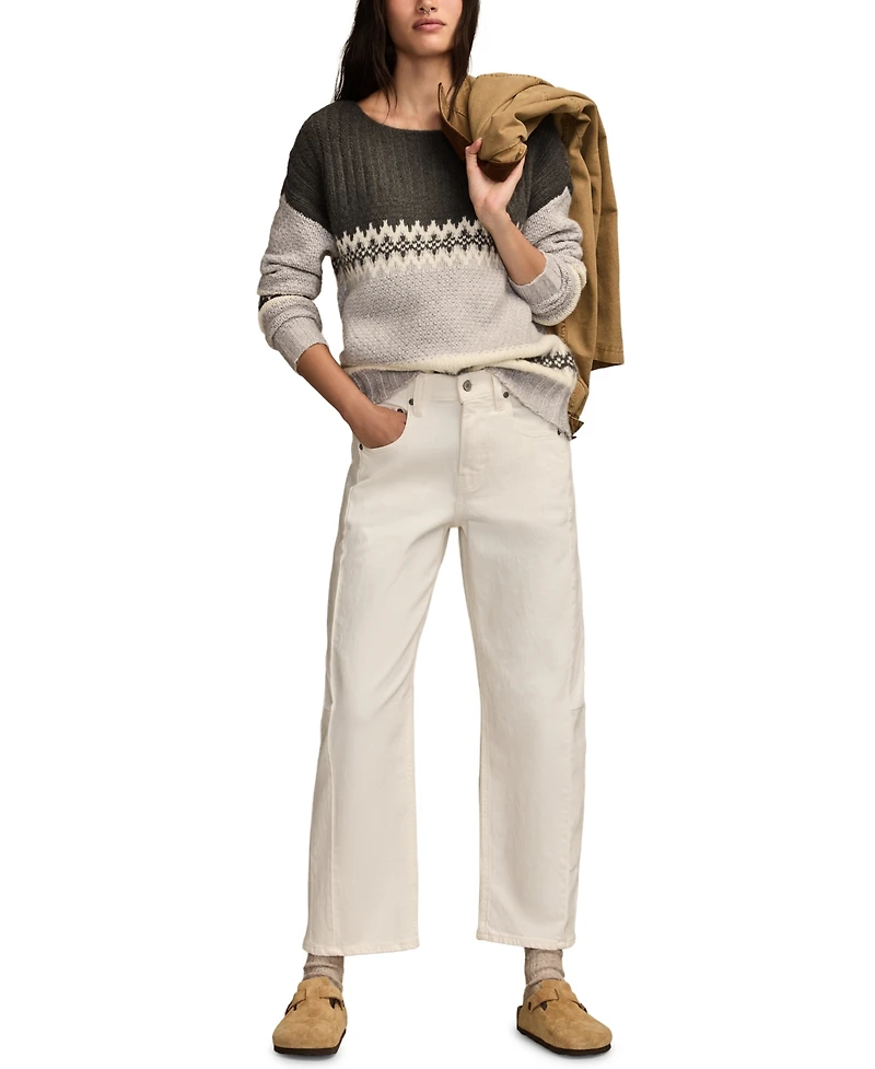 Lucky Brand Women's Fair Isle Long-Sleeve Sweater