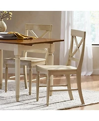 Streamdale Furniture Streamdale Acacia Wood Dining Chairs, 2-Pcs Set