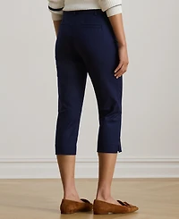 Lauren Ralph Women's Double-Faced Stretch Capri Pants