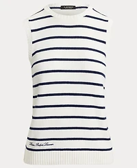 Lauren Ralph Women's Sleeveless Striped Sweater
