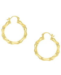 And Now This Cubic Zirconia 18k Gold Plated Brass Hoop Earrings, Macy's Exclusive