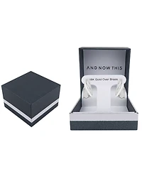 And Now This Crystal Twist 18k Silver Plated Brass Hoop Earrings, Macy's Exclusive