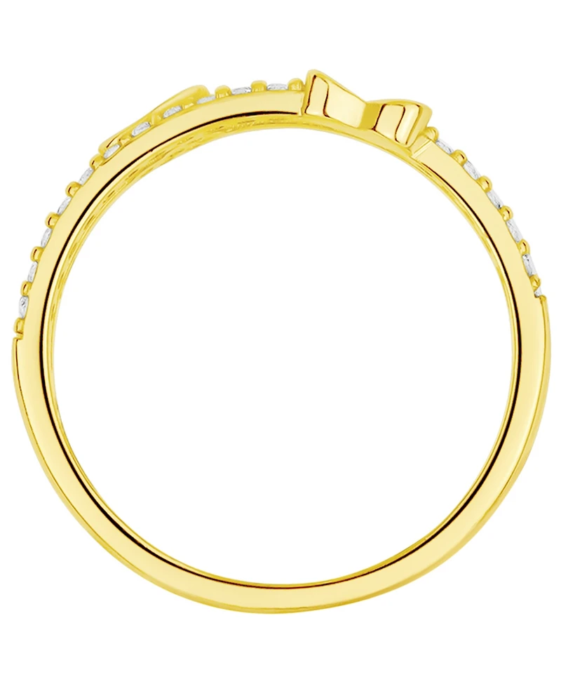 And Now This 2-Pc. Cubic Zirconia 18k Gold Plated Brass Ring Set, Macy's Exclusive