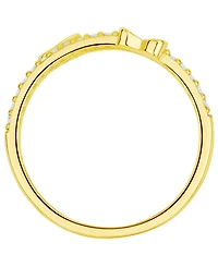 And Now This 2-Pc. Cubic Zirconia 18k Gold Plated Brass Ring Set, Macy's Exclusive