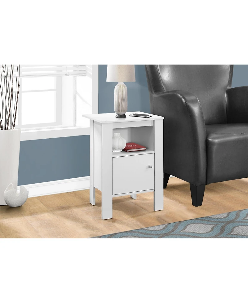 Lovmor Accent Table, Side, End, Nightstand, Lamp, Storage, Living Room, Bedroom, Laminate