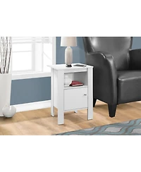 Lovmor Accent Table, Side, End, Nightstand, Lamp, Storage, Living Room, Bedroom, Laminate