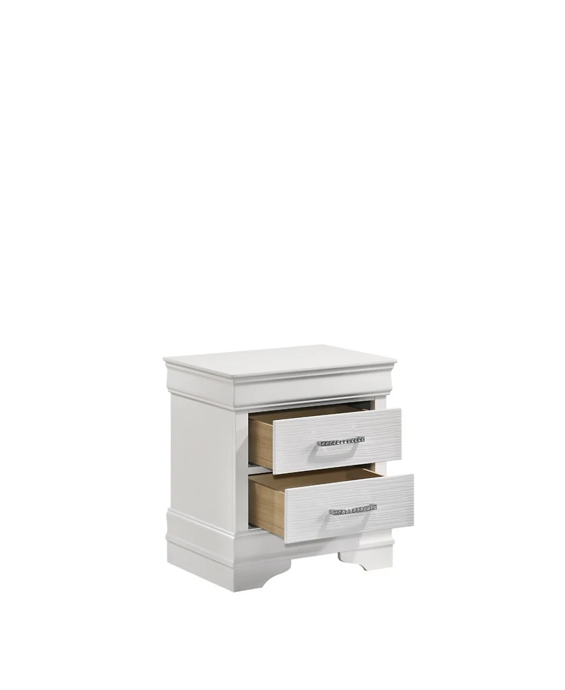 Streamdale Modern Brooklyn Nightstand Made With Wood In White