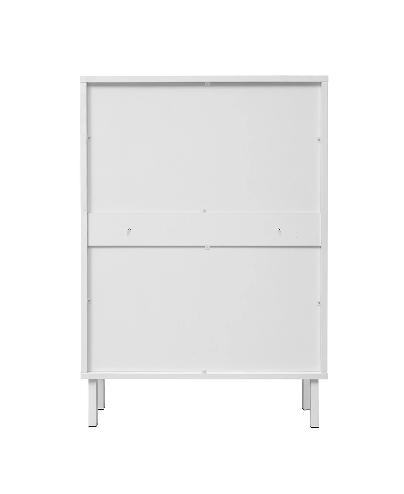 Streamdale Furniture Streamdale 2 Door Shoe Rack, Rattan, Double Layer, Suitable for Living Room, Hallway