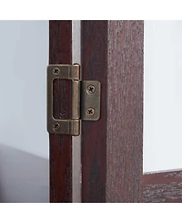 Streamdale Furniture Streamdale Dark Cherry Lighted Corner Curio Cabinet