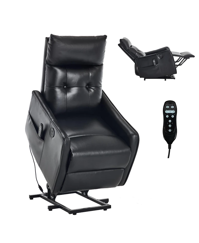 Streamdale Furniture Pu Power Lift Recliner Chair with Massage And Heat