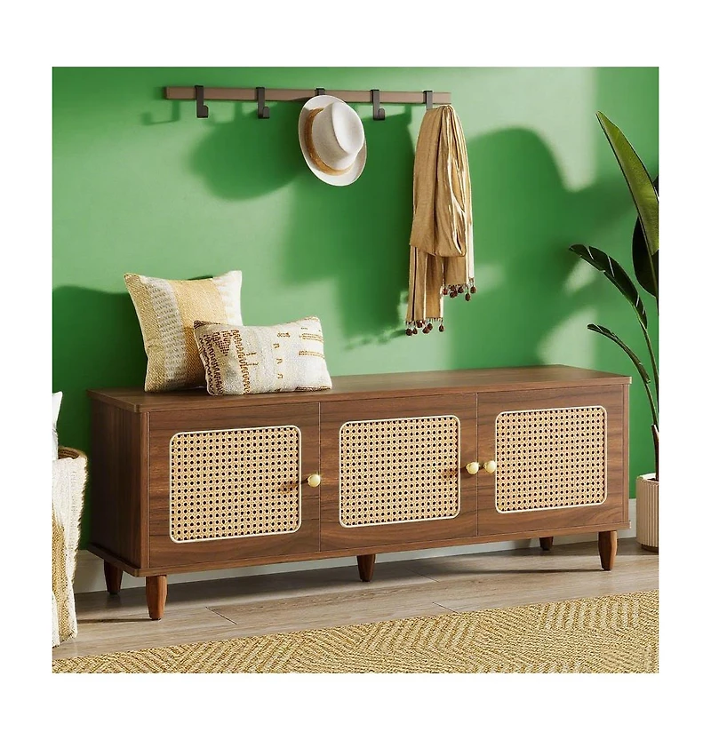 Slickblue Modern Entryway Shoe Cabinet with 3 Doors