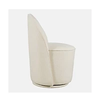 Jofran Landon Mid-Century Modern Upholstered Swivel Dining Chair (Set of 2