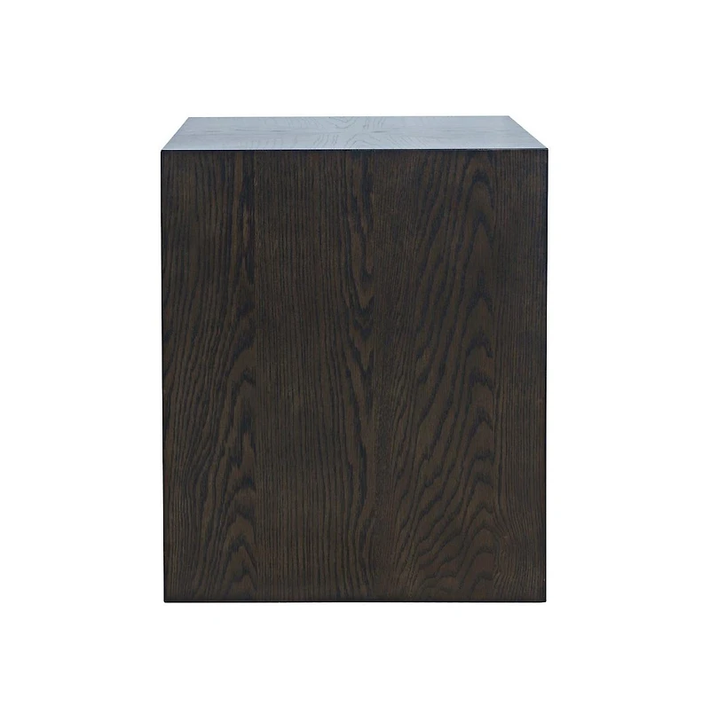 Jofran Laurel Creek Modern Contemporary Square Block Pedestal End Table