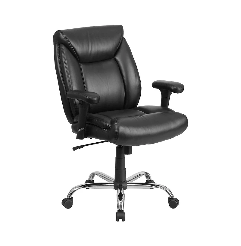 Emma+Oliver 400 lb. Big & Tall Mid-Back Deep Tufted Ergonomic Task Office Chair & Arms