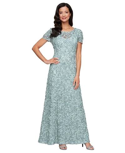 Alex Evenings Women's Soutache Sequinned A-Line Dress