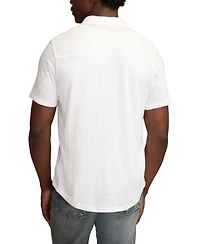 Lucky Brand Men's Short-Sleeve Linen Knit Shirt