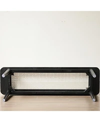 Streamdale Furniture Modern Oak Wood Dining with Rattan Detail Bench