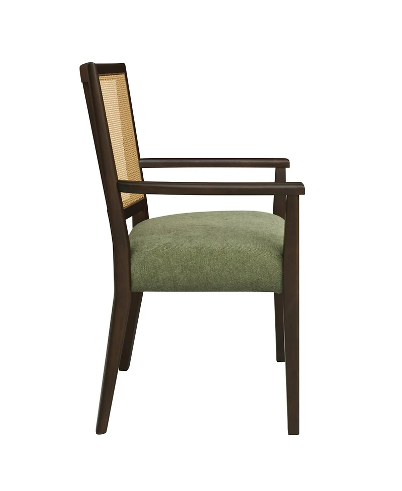 Streamdale Furniture Streamdale Rattan Back Dining Chair - Modern Farmhouse Accent Armchair