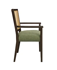 Streamdale Furniture Streamdale Rattan Back Dining Chair - Modern Farmhouse Accent Armchair