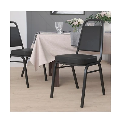 Emma+Oliver 4 Pack Trapezoidal Back Stacking Banquet Chair