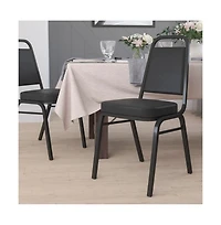 Emma+Oliver 4 Pack Trapezoidal Back Stacking Banquet Chair