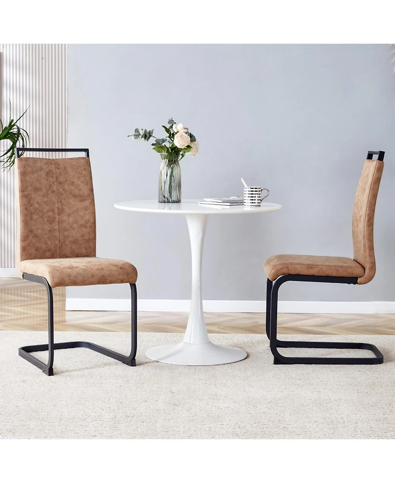 Streamdale Furniture Dining Chairs, Tech Cloth High Back Upholstered Side Chair (Set of 2)