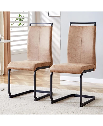 Streamdale Furniture Dining Chairs, Tech Cloth High Back Upholstered Side Chair (Set of 2)