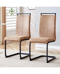 Streamdale Furniture Dining Chairs, Tech Cloth High Back Upholstered Side Chair (Set of 2)