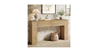 Tribesigns 63-Inch Wooden Console Table with 2 Hidden Drawers