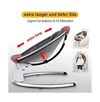 Cesicia Electric Baby Bouncer Baby Rocker Baby Chair with Bluetooth, Music Speaker, Intelligent Timing and Led Touch Screen