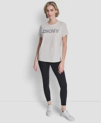 Dkny Sport Women's Ombre Rhinestone Short-Sleeve Top