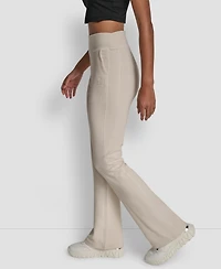 Dkny Women's Thermal High Waist Flare Pants