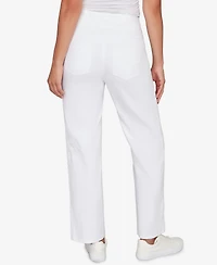 Ruby Rd. Petite Embroidered Stovepipe Pull On Jeans