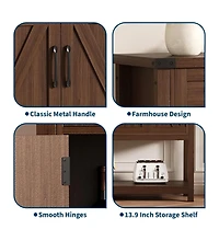 Console Table Buffet Sideboard Sofa Table,with Storage Drawers Cabinets and Bottom Shelf, Farmhouse for Kitchen, Foyer, Brown