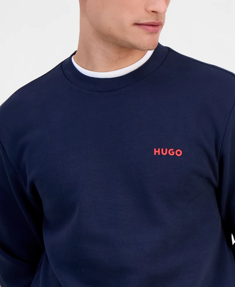Hugo Boss Men's Cotton Contrast-Logo Long-Sleeve Sweatshirt