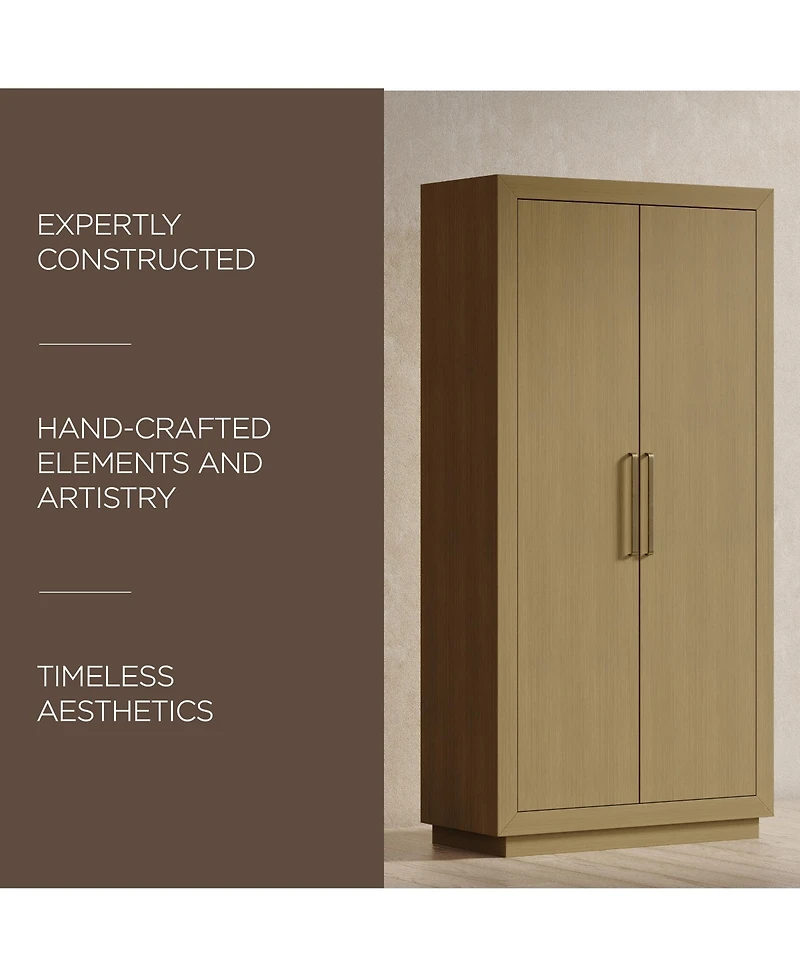 Maven Lane Uma Contemporary Wooden Cabinet in Refined Grey Finish