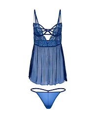 Adore Me Rae Women's Plus-Size Unlined Babydoll & G-String Set Lingerie