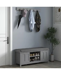 Slickblue Compact Shoe Bench with Hidden Storage