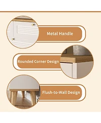 Lovmor Slim Flip Door Shoe Cabinet 12-20 Pairs Mdf Entryway Storage