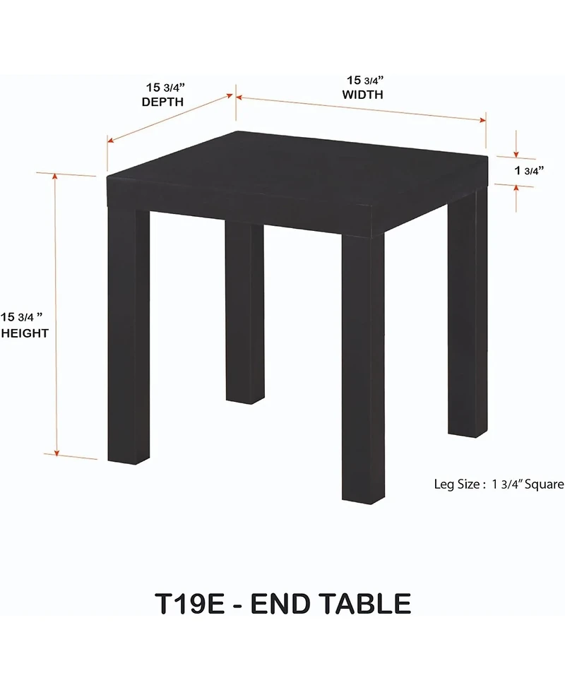Kings Brand Furniture Zayne Modern End Table
